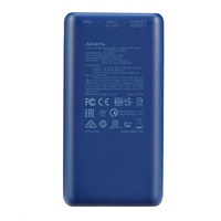 ADATA PowerBank P20000QCD - externí baterie pro mobil/tablet 20000mAh, 2,1A, modrá (74Wh)