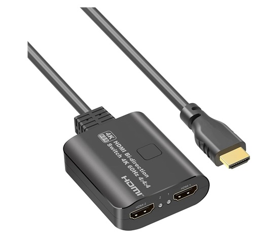 PremiumCord HDMI 2.0 Switch 4K@60Hz, 4:4:4 obousměrný 2-1 nebo 1-2
