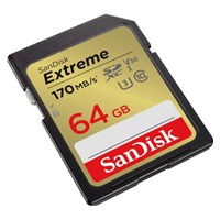 SanDisk SDXC karta 64GB Extreme (170 MB/s Class 10, UHS-I U3 V30)