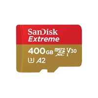 SanDisk micro SDXC karta 400GB Extreme (190 MB/s Class 10, UHS-I U3 V30) + adaptér