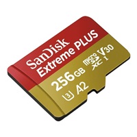SanDisk micro SDXC karta 256GB Extreme PLUS (200 MB/s Class 10, UHS-I U3 V30) + adaptér
