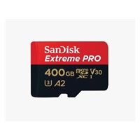 SanDisk micro SDXC karta 400GB Extreme PRO (200 MB/s Class 10, UHS-I U3 V30) + adaptér