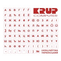 PremiumCord přelepka na klávesnici Ukrajinská, červená