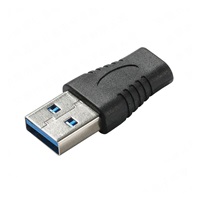 PremiumCord USB redukce USB 3.0 A - USB-C  (M/F), černá