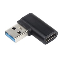 PremiumCord USB redukce USB-C  - USB3.0 typ A  (F/M), zahnutá 90°