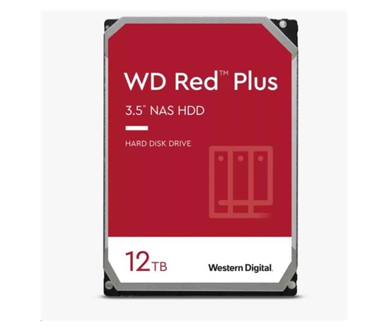 BAZAR - WD RED PLUS NAS WD120EFBX 12TB SATAIII/600 256MB cache, 196MB/s CMR