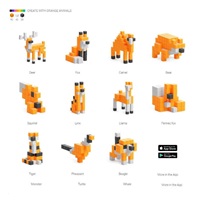 PIXIO Orange Animals magnetická stavebnice
