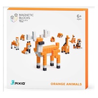 PIXIO Orange Animals magnetická stavebnice