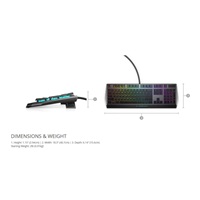 DELL Alienware  510K Low-profile RGB Mechanical Gaming Keyboard - AW510K (Dark Side of the Moon)