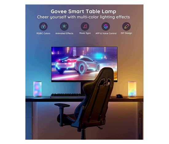 Govee Aura SMART RGBIC Stolní lampa