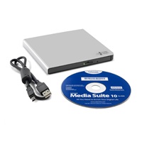 BAZAR - HITACHI LG - externí mechanika DVD-W/CD-RW/DVD±R/±RW/RAM GP57ES40, Slim, Silver, box+SW - Poškozený obal (Komple