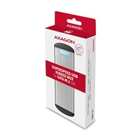 AXAGON EEM2-SA, USB micro-B 3.2 Gen 1 - M.2 SATA SSD metalowy RIBBED box, bezśrubowy