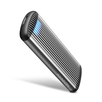 AXAGON EEM2-SA, USB micro-B 3.2 Gen 1 - M.2 SATA SSD metalowy RIBBED box, bezśrubowy