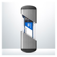 AXAGON EEM2-SA, USB micro-B 3.2 Gen 1 - M.2 SATA SSD metalowy RIBBED box, bezśrubowy