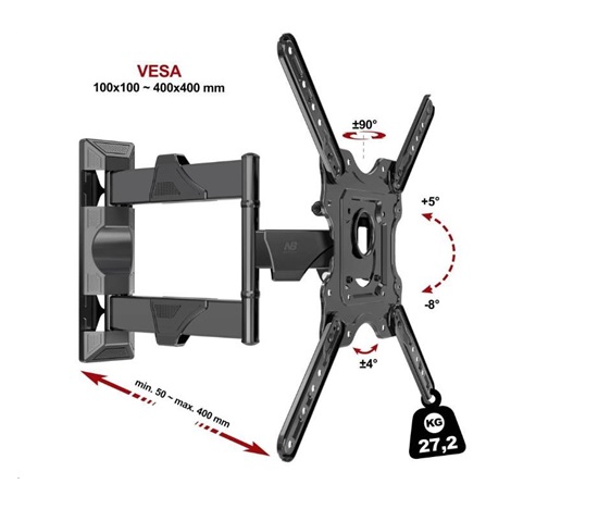 Fiber Mounts DF400 - vynikající kloubový držák na televizory