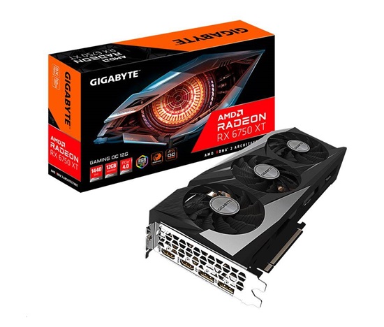 GIGABYTE VGA AMD Radeon RX 6750 XT GAMING OC 12G, 12G GDDR6, 2xDP, 2xHDMI