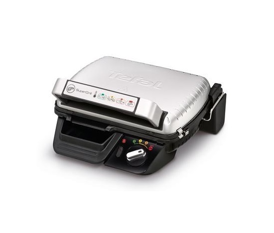Tefal Supergrill Standard GC450B32 elektrický gril, 2000 W, kontaktní, digitální časovač, odnímatelný tác na šťávu