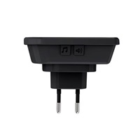 Solight bezdrátový zvonek, do zásuvky, 200m, černý, learning code