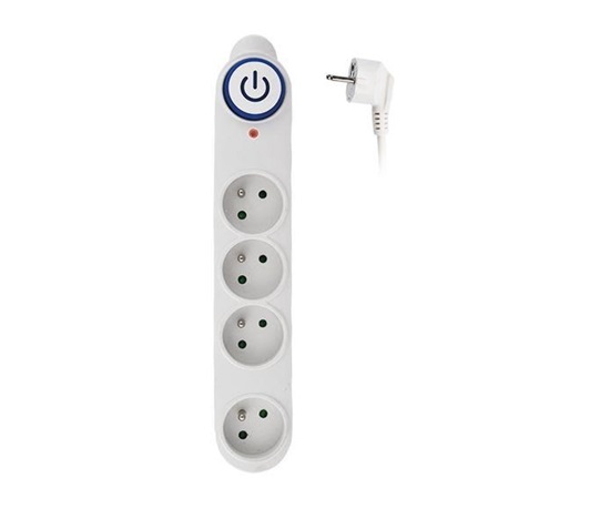 Solight přepěťová ochrana, 150J, 4 zásuvky, 1,5m, bílá