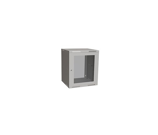 Solarix szafa naścienna składana SENSA LITE 12U 450mm, drzwi szklane, RAL 7035