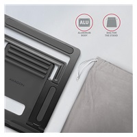 AXAGON STND-L, aluminiowa podstawa do laptopów 10" - 16", 4 regulowane kąty nachylenia