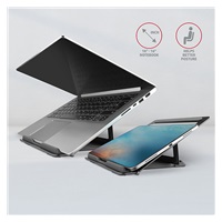 AXAGON STND-L, aluminiowa podstawa do laptopów 10" - 16", 4 regulowane kąty nachylenia