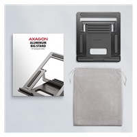 AXAGON STND-L, aluminiowa podstawa do laptopów 10" - 16", 4 regulowane kąty nachylenia