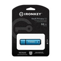 Kingston Flash Disk IronKey 32GB Vault Privacy 50 AES-256 Encrypted, FIPS 197