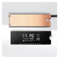 AXAGON CLR-M2FAN, miedziany radiator z wentylatorem na jedno i dwustronny dysk M.2 SSD, wysokość 13 mm