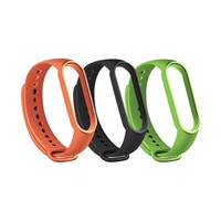 RhinoTech řemínek pro Xiaomi Mi Band 7, (3-pack), černá / oranžová / zelená