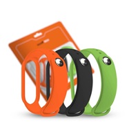 RhinoTech řemínek pro Xiaomi Mi Band 7, (3-pack), černá / oranžová / zelená