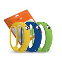 RhinoTech řemínek pro Xiaomi Mi Band 7, (3-pack), tmavě modrá / žlutá / zelená