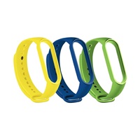 RhinoTech řemínek pro Xiaomi Mi Band 7, (3-pack), tmavě modrá / žlutá / zelená