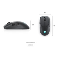 DELL Alienware Tri-Mode Wireless Gaming Mouse - AW720M (Dark Side of the Moon)
