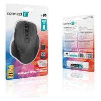 CONNECT IT Dual SmartSwitch bezdrátová myš, USB-A + C (+1x AA baterie zdarma), šedá