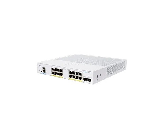 Cisco switch CBS350-16P-2G-EU (16xGbE,2xSFP,16xPoE+,120W,fanless) - REFRESH