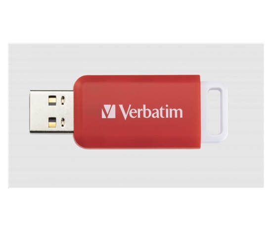 VERBATIM Flash Disk 16GB DataBar USB 2.0 Drive, červená