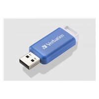 VERBATIM Flash Disk 64GB DataBar USB 2.0 Drive, modrá