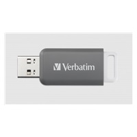VERBATIM Flash Disk 128GB DataBar USB 2.0 Drive, šedá