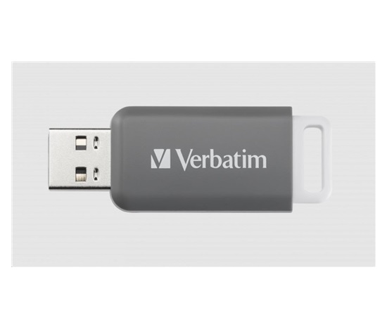 VERBATIM Flash Disk 128GB DataBar USB 2.0 Drive, šedá