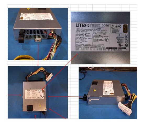 HPE SPS-PS, 1U 12V 500W NOAUX HE-P 866726-001