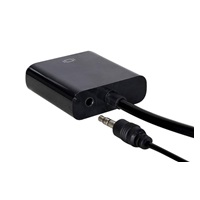 PremiumCord převodník HDMI na VGA se zvukem 3,5mm stereo jack, černá