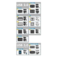 PremiumCord kabel USB 2.0, A-B, 0.5m, černá