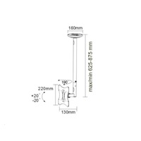 Stropní držák Tv Fiber Mounts BAT01