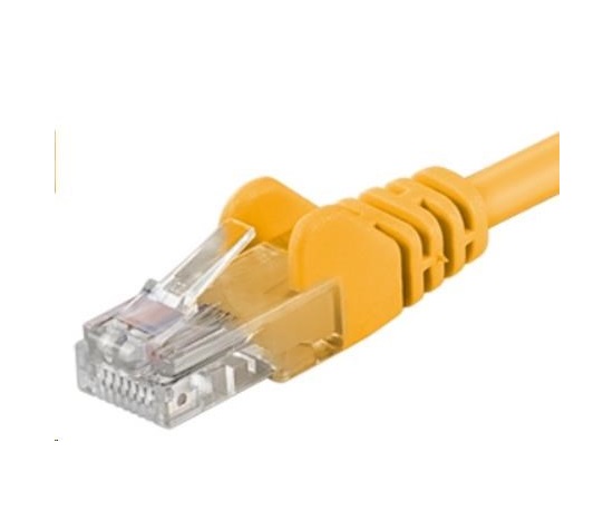 PremiumCord Patch kabel UTP RJ45-RJ45 CAT6 0.25m žlutá