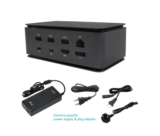 i-tec USB4 Metal Docking station Dual 4K HDMI DP with Power Delivery 80 W + Univ.Charg. 112W