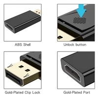 PremiumCord adaptér DisplayPort - HDMI, 4K@30Hz Male/Female, pozlacené konektory