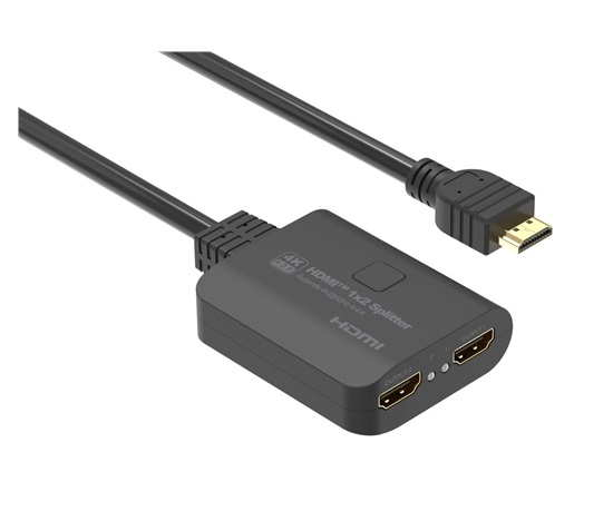 PremiumCord HDMI 2.0 Mini Splitter 1-2 Pigtail 4Kx2K@60Hz HDCP2.2 Downscaler