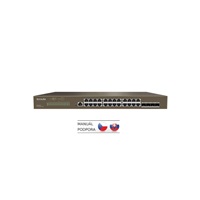 Tenda TEG3328F - L2 Managed Gigabit Switch, 24x RJ45 10/100/1000 Mb/s, 4x SFP 1 Gb/s