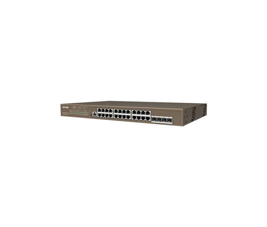 Tenda TEG5328P-24-410W - L3 managed Gigabit PoE AT Switch, 24x PoE AF/AT 10/100/1000Mbps, 4xSFP 1Gbps